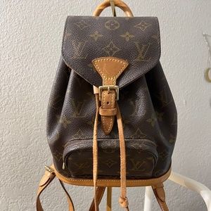 Auth vintage Louis Vuitton Montsouris mini backpack